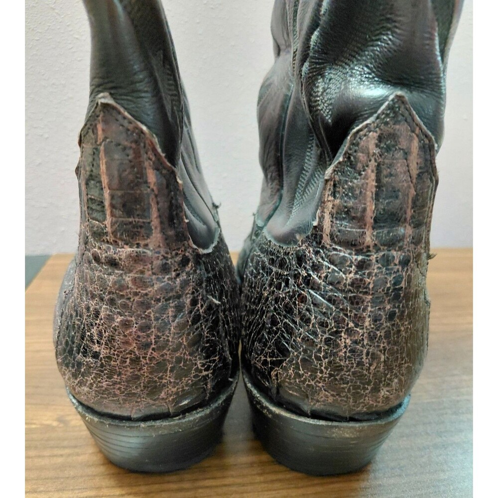 Lucchese Alligator Boot T3211R Blk Cherry Caiman Hornback 2000’s Vintage 13 EE - Picture 4 of 16